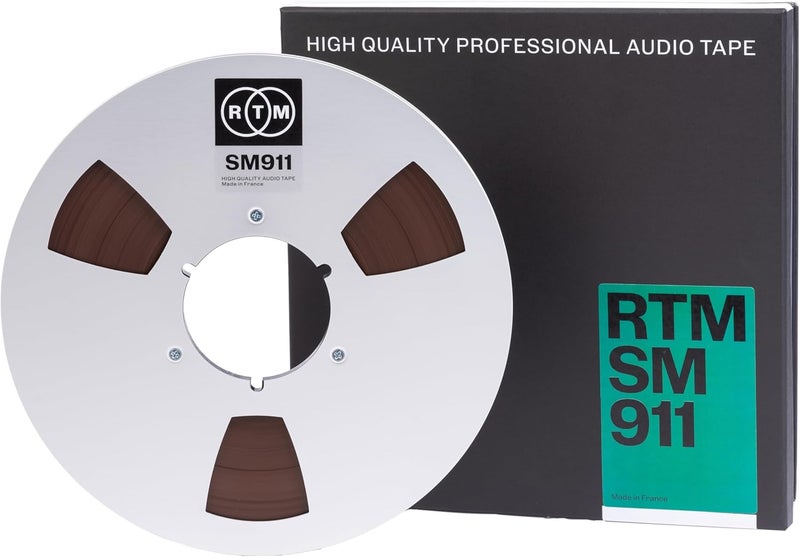 RTM Industries RTM Studio Master Recording SM 911 ¼ inch - Reel to Reel Magnetic Tape for Audio Recording - 2500 ft Nab Metal Reel - 10.5 inch Diameter - Image 1